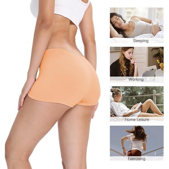 Women's Boyshort Underwear Full Coverage Seamless Panties Soft Stretch Boxer Bri - Picture 5 of 6